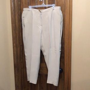 100% silk Elisabeth petite by Liz Claiborne tan pants
